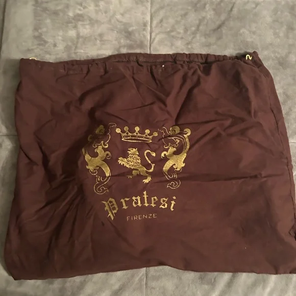 Pratesi Leather Top-Handle Satchel in Cognac Brown - Picture 7 of 9